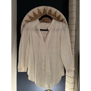 White textured blouse